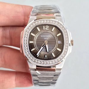 [JJ leagan cáilíochta is airde] PP Patek Philippe Nautilus 7011 Rose Óir Mná Watch Diamond Eagrán