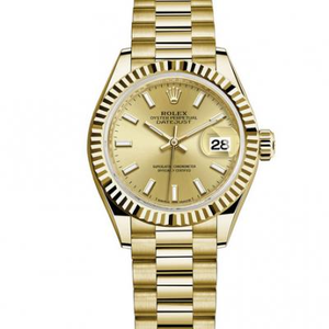 Ard aithris Rolex Datejust sraith m279178-0001 mban faire meicniúil 18k óir 31mm