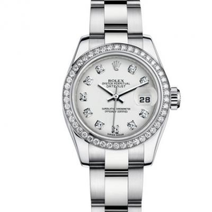 Aithris Rolex Ban Datejust 179384 Faire Meicniúil na mBan, Diamond-studded Bunaidh Eagrán