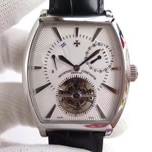 Taispeánann VC Vacheron Constantin B Málta Sraith Kinetic fuinneamh aon fhéilire tourbillon foirceannadh lámhleabhar le crios crogaill dúbailte Meiriceánach (arna tháirgeadh ag TF)