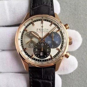 Zenith ELPRIMERO arched sapphire gloine sapphire dúbailte-thaobh allmhairithe 7750 gluaiseacht uathoibríoch