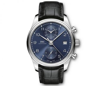 IWC Sraith na Portaingéile IW390303 Il-Fheidhm Chronograph Aghaidh Gorm Faire