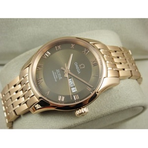 Swiss Watch Omega OMEGA Butterfly Series Men's Watch 18K Full Rose Gold Mechanical Through-Bottom Watch.