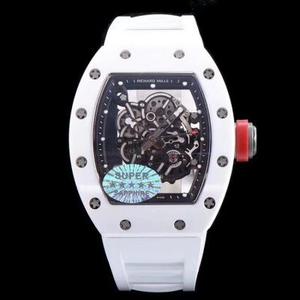 KV Taiwan Factory RM055 White Pottery Series Net Red Hot Style Men's Mechanical Watch White Tape