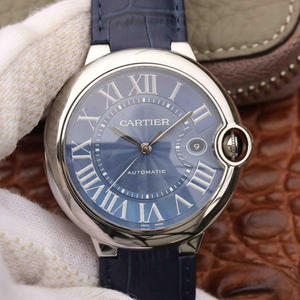 Fabbrica CR Cartier serie di palloncini blu serie meccanica automatica uomo grande faccia blu 42mm