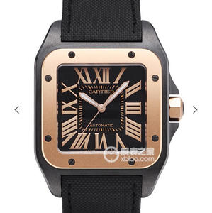 RB Cartier Santos Black Knight L'orologio Santos top replica più forte sul mercato cinturino in nylon