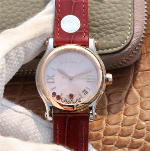 YF Chopard 30th Anniversary Special Model Ladies Guarda il movimento meccanico automatico in pelle Strap Strap