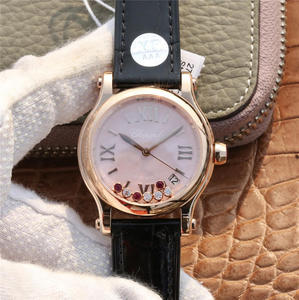 YF Chopard 30th Anniversary Special Model Ladies Guarda il movimento meccanico automatico in pelle Strap Strap