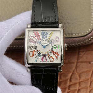 N. 6 Franck Muller Master Square Series Ladies Guarda Blue Belt Orologio Swiss Original Ronda Quartz Movement