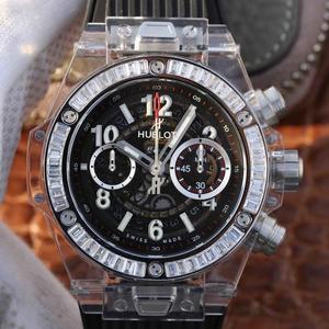 HB Hublot La migliore riproduzione dell'anno di Hublot? ? Cronografo in vetro Hublot serie BIG BANG 411.JX.4802.RT "piena trasparenza.