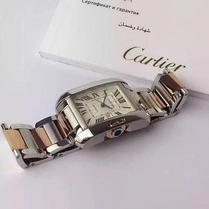 Cartier British tank steel belt serie TANK ANGLAISE serie JF prodotto vetro zaffiro dotato di movimento importato