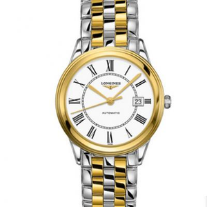 YC Longines Army Flag Series L4.874.3.21.7 YC Gold Meccanico Meccanico In acciaio Banda Gold Watch Roman Numerals