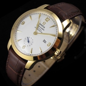 Swiss guarda l'orologio da uomo Omega OMEGA special edizione speciale 2012 Olimpiadi di Londra edizione commemorativa faccia bianca con calendario indipendente piccoli secondi 18K oro senza calendario due