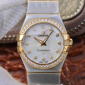 V6 Omega Constellation Series Ladies Quartz Orologio 27mm One-to-One Replica 18k Oro