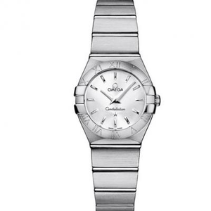 V6 Omega Constellation Series Ladies Quartz Orologio 27mm uno a uno inciso genuino bianco noodle Ding scala