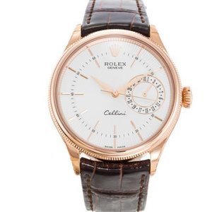 MkS Rolex Cellini Serie 50515 Brown Belt Orologio da uomo