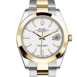 Rolex Datejust Series 126303-0015 Orologio da uomo piatto bianco.