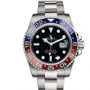 EW Fabbrica Rolex 116719-BLRO Greenwich Greenwich Red Blue Circle Nero Faccia Tre Strap Uomo's Orologio Meccanico