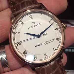 MKS Jaquet Droz Orologio meccanico da uomo Importato movimento meccanico Alligator Cinturino in pelle