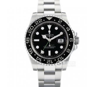 V9 Rolex Greenwich Type II Serie 116710LN-78200 Uomo Steel Band Mechanical Watch Mano verde