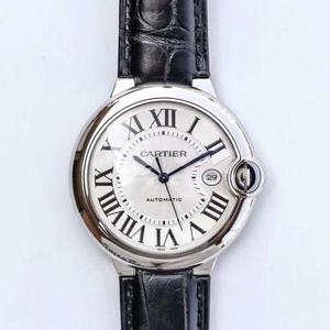 V9 Cartier aggiornato 42mm Bianco Oro Blu Palloncino Blu Palloncino Uomo Automatico Meccanico Movimento Belt Orologio