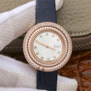 Re-inciso Piaget Possesso Signore Quartz Guarda Nuovo Stile Rosa Oro Due Diamanti