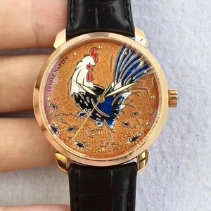 FK re-incisione fabbrica nuovo anno del gallo nuovo athenster pollo di Atene grande presentazione Atene serie doratura 8156-111/90 18k orologio pollo d'oro