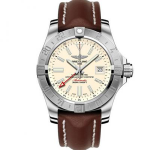 GF Factory Breitling Avenger II A3239011 Wereldtijdhorloge (Avenger II GMT) Beige witte wijzerplaat