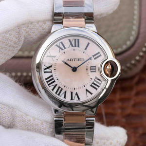 V6 Cartier Blue Balloon 33mm Quartz Ladies Steel Band Watch Swiss Imported Quartz Movement Ladies Reissue Watch