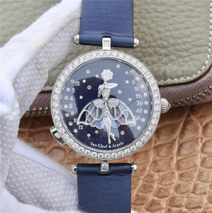 GP Van Cleef \\ u0026 Arpels poëtische complicatieserie De dansende engel lang ambachtelijke rok met diamanten en letterlijke schurken in sterling zilver.