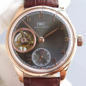 IWC (Portuguese Tourbillon Series) Style: Automatic real flywheel mechanical men's watchIWC Pilot Series IW326506 Mechanical Men's Watch