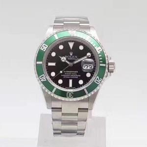 JF artefact Rolex 16610LV oud groen spookhorloge met een diameter van 40 mm x 12,5 mm