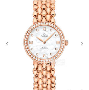 Omega DeVille waterdruppelserie dames roségouden quartz dameshorloge diamanten editie, romantisch, charmant, genereus en mooi