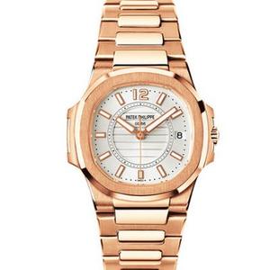 Hoge precisie imitatie Patek Philippe 7011 / 1R-001 roségoud dames quartzhorloge