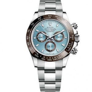 JF Factory Rolex Cosmic uurwerk Daytona 116506-78596 V6s-versie Ice Blue Surface Ceramic Ring, 4130 Automatic