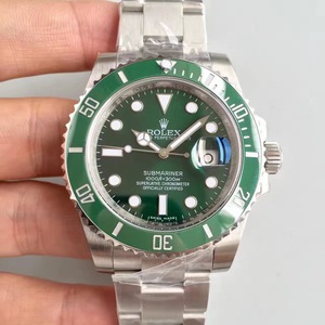 N Factory Rolex Green Water Ghost v7 Edition SUB Submariner serie 116610LV, herenhorloge. v7 is stopgezet, v8 upgrade versie kan worden gekocht