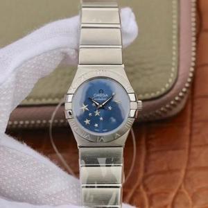 TW Omega Women's Constellation Series 27mm Quartz Watch Original One-to-One Model Stainless Steel Strap