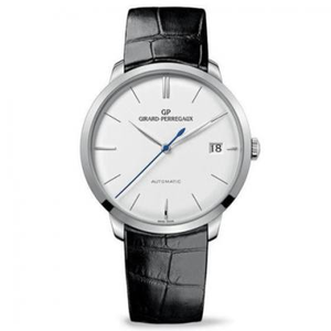 FK Girard Perregaux 1966 Series 9525-53-131-BK6A Men's Mechanical Watch White Plate Blue Hand