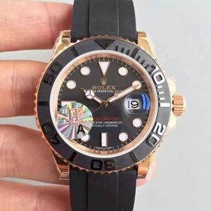 JF fabrikk 2016 siste mesterverk Yacht-Master-serien 116655 YM rosa gull keramisk ringbåndversjon.