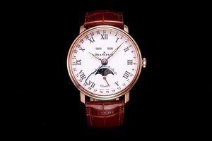 OM nytt produkt Blancpain villeret classic series 6639 månefasevisning selvlaget 6639 bevegelse fullverdige herreklokke.