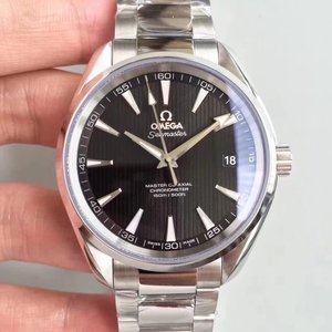 VS replika Omega Seamaster 150m svart stålbelte menn Mekanisk klokke.