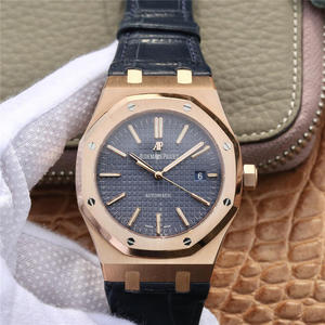 OM Audemars Piguet Royal Oak 15400 Série Original Edição 1-1 Open Mold Men's Watch Leather Strap Automatic Mechanical Movement