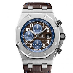 JF Factory Audemars Piguet Royal Oak "AP26470" Havana "2018 New Havana" 12H Chronograph Series Novo produto 42mm Cronógrafo Series.