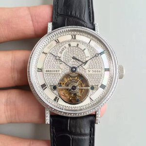 Breguet Breguet Classique Série Retrô Lua Fase Multifunção Superfície Branca