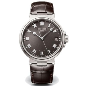 V9 Breguet MARINE série náutica 5517 relógio, padrão crocodilo italiano real cowhide relógio mecânico automático masculino