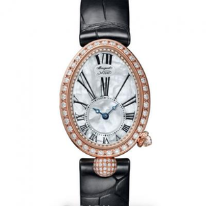 Versão atualizada de Breguet Queen of Nápoles 8928BR/51/944/DD0D senhoras assistem mãe-de-pérola rosto diamante relógio