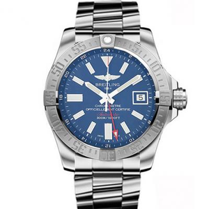 Breitling Avenger Series A3239011 / C872 / 170A Relógio mecânico de quatro mãos GMT World Steel Band masculino.