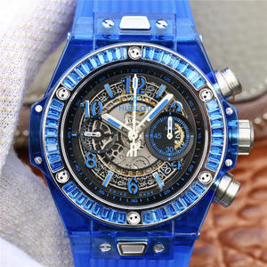 HB Hublot BIG BANG série 411.JX.4802.RT pulseira de borracha relógio mecânico automático masculino