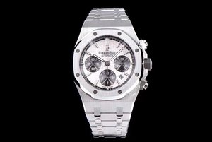 JH Atualizado AP Royal Oak Series AISA77750 Automatic Chronograph Movement Inoxidável Aço Inoxidável Relógio masculino