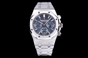 JH atualizado AP 26320ST.OO.1220ST.03 Royal Oak Series AISA7750 Relógio masculino com pulseira de aço inoxidável com movimento cronógrafo automático